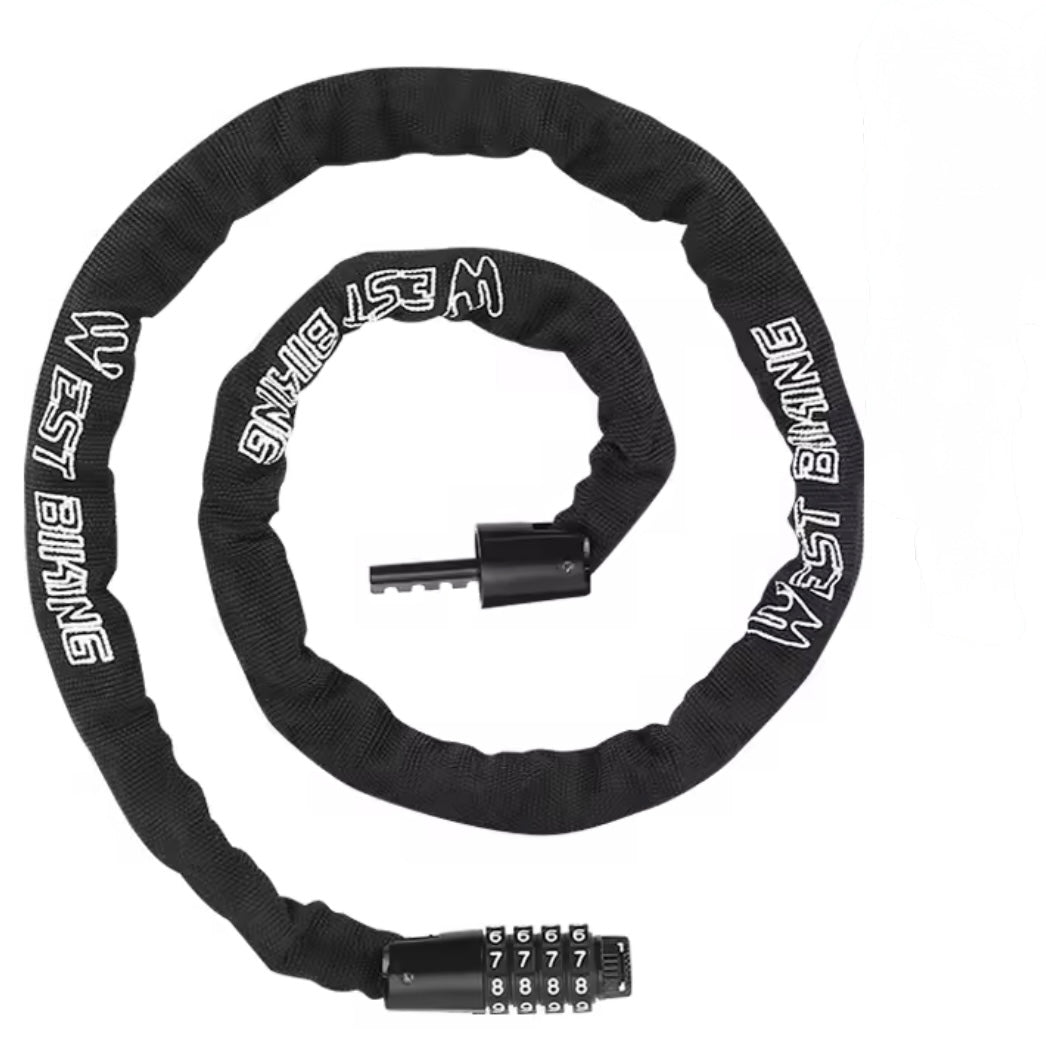 West Biking - Zahlenschloss mit Stahl-Kette